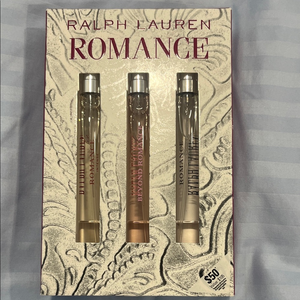 Ralph Lauren Romance Trio Set - Red, Gold, Cream